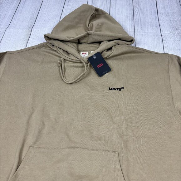 Levis Mens Hoodie XXL Relaxed Fit Tan Sweatshirt NWT. - Picture 10 of 14